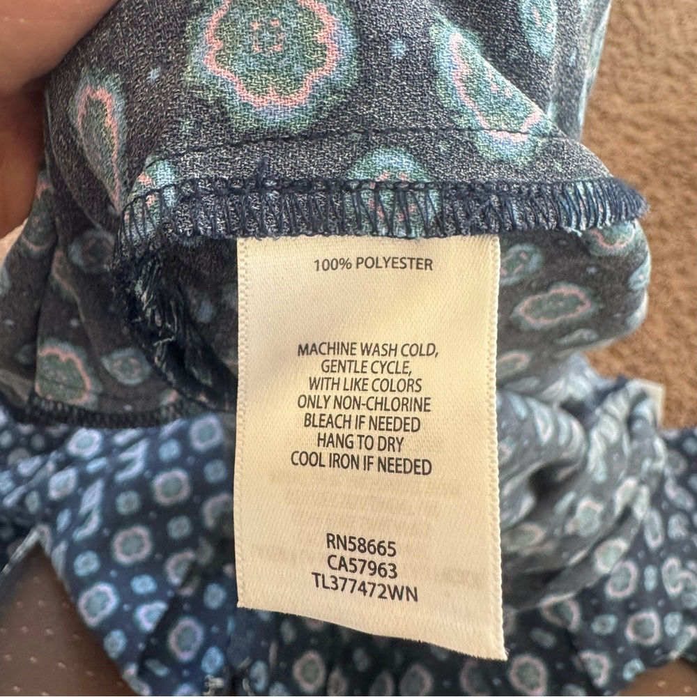 LEITH Blue Wide Leg Printed Pants PLUS Size 4X - Picture 11 of 12